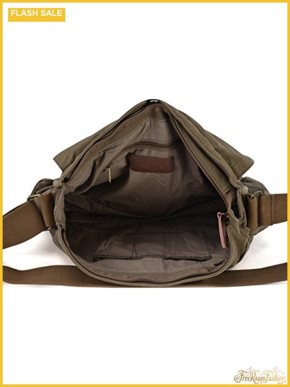 Canvas Messenger Bag Crossbody Shoulder Satchel Vintage Travel Work - Picture 6 of 6